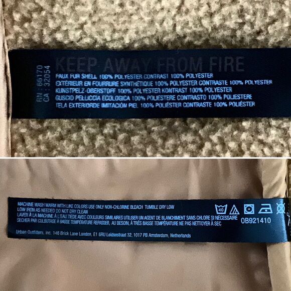 FP Movement Faux Fur Hit The Slopes Snap Jacket Mustard XL - Picture 8 of 16